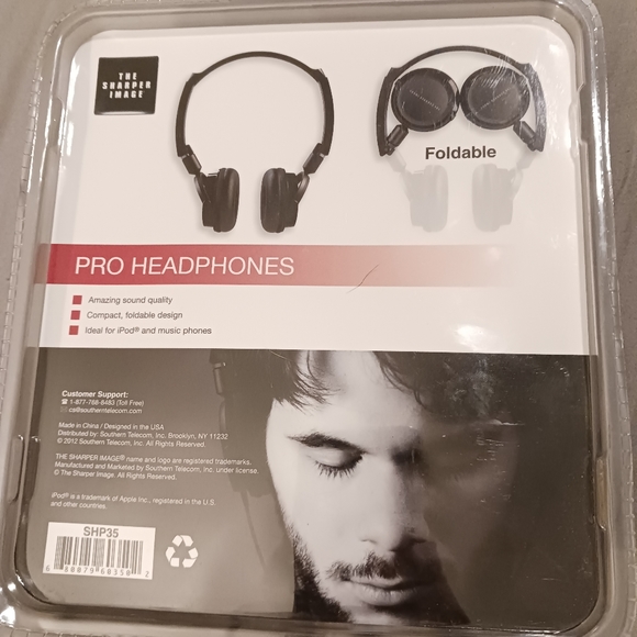 NWT! The Sharper Image Foldable Headphones - Picture 5 of 7
